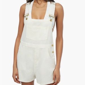 WEWOREWHAT Linen Overall Shorts